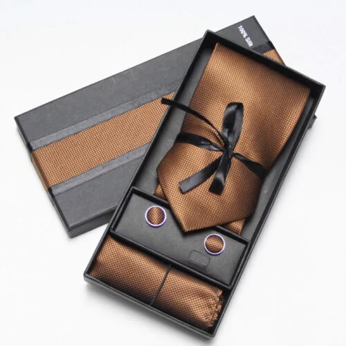 Personalized tie boxes with vibrant colors & design
